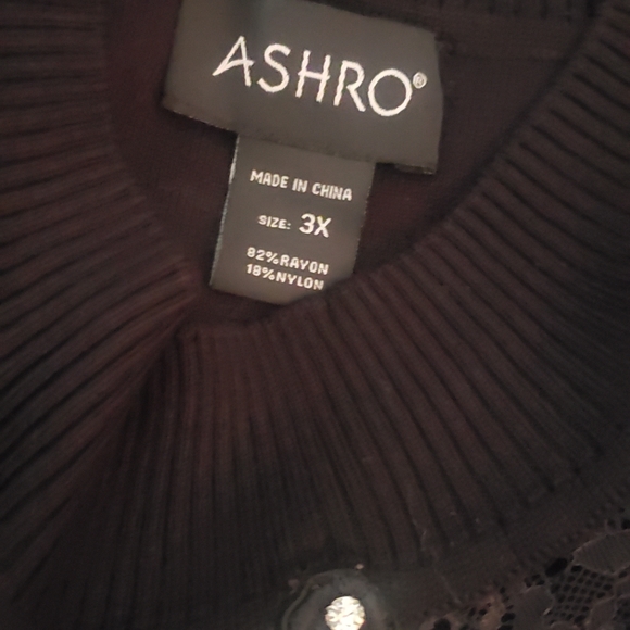 Final $20 / Ashro "Gillie 2 Pc. Skirt Set" Sz. 3X Black - Picture 9 of 10